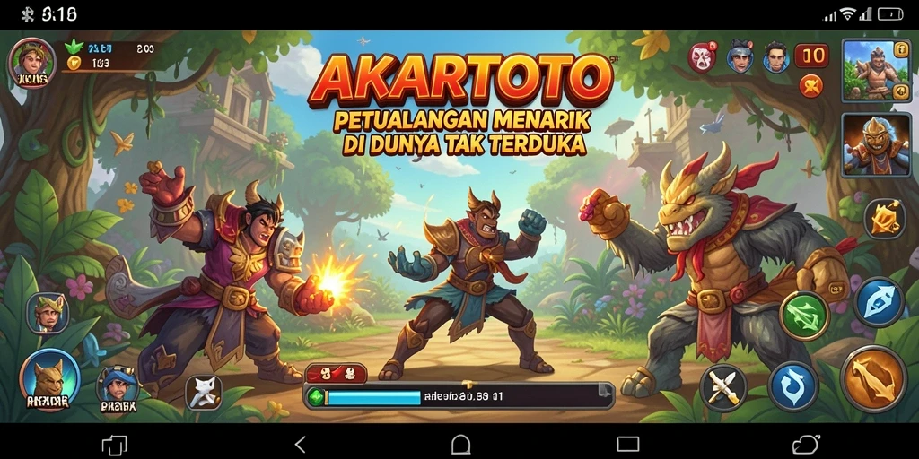 Screenshot gameplay AKARTOTO yang menampilkan petualangan seru.