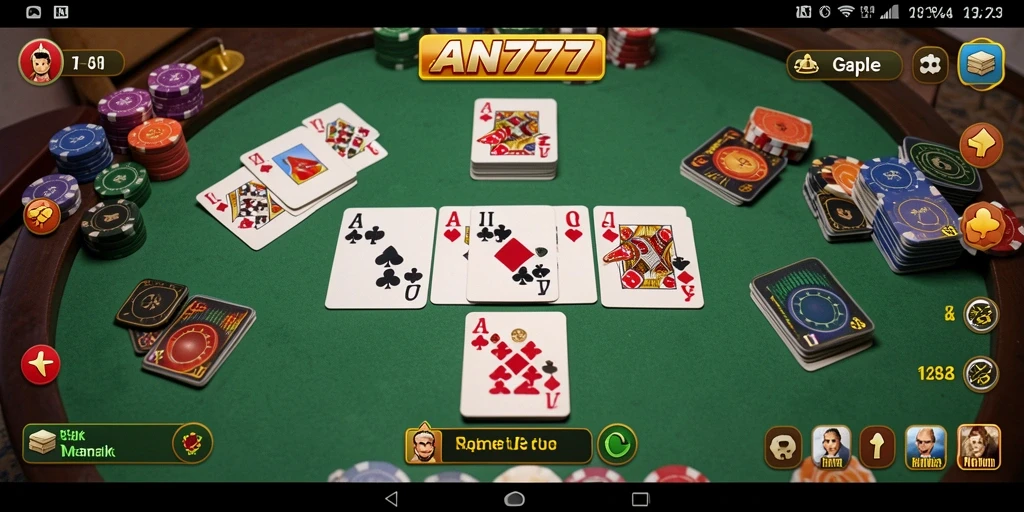 Tampilan gameplay Gaple yang menarik dan seru.