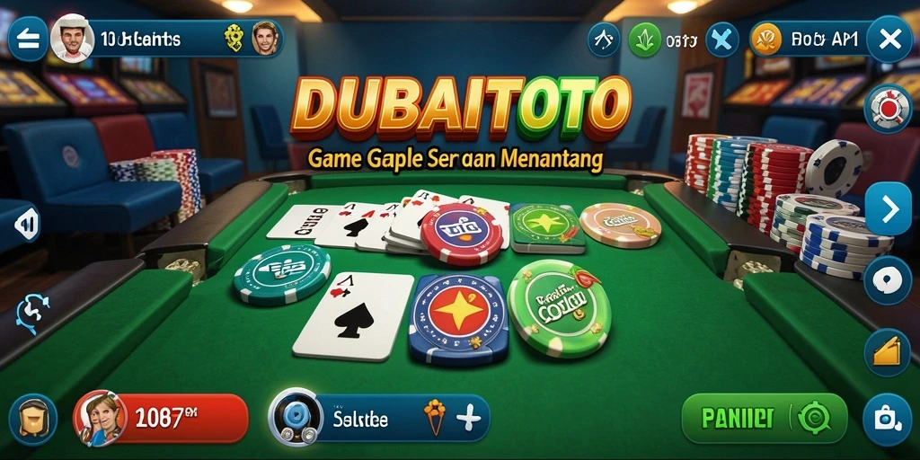Tampilan gameplay DUBAITOTO saat bermain Gaple yang seru.