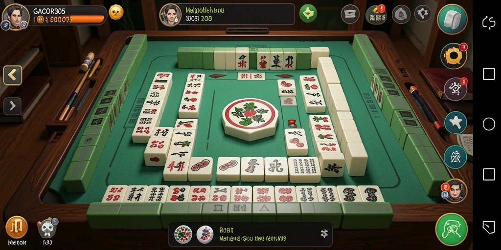 Tampilan menarik dari gameplay Mahjong GACOR305 dengan aksi menyusun ubin.