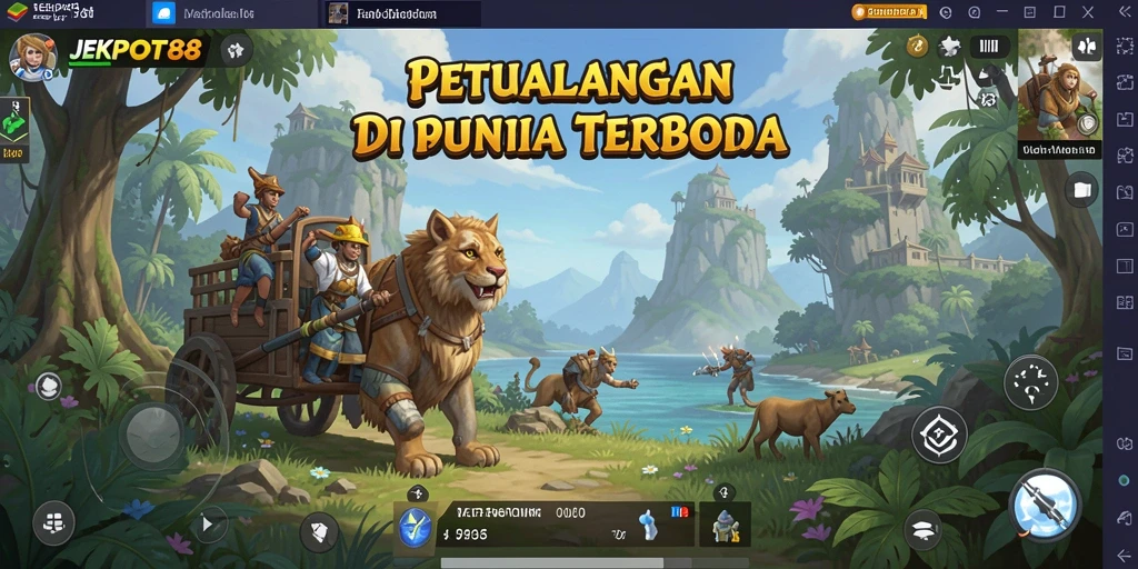 Tangkapan layar dari gameplay seru Open World JEKPOT88.