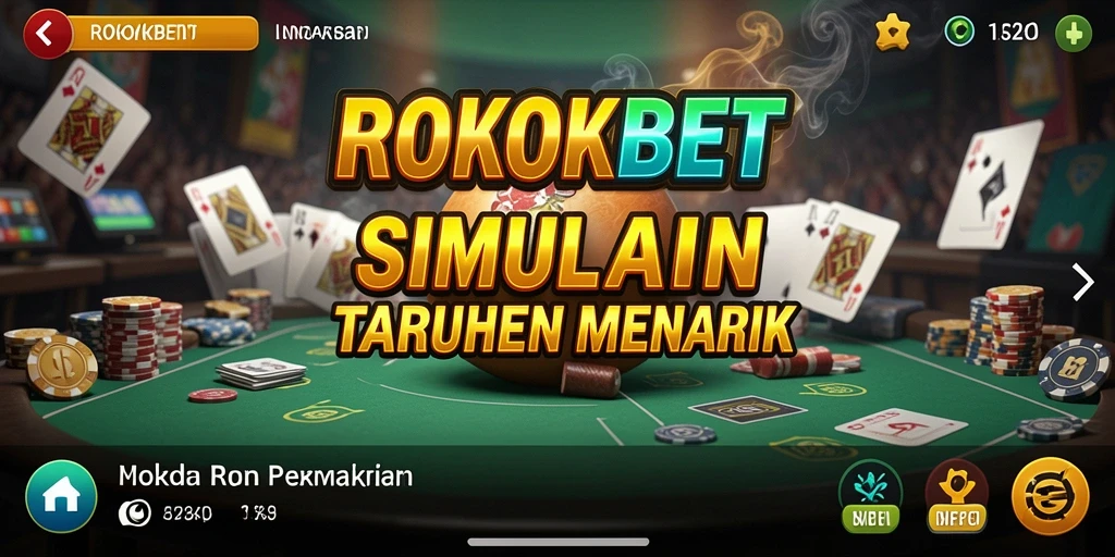 Tampilan gameplay ROKOKBET yang mendebarkan dengan taruhan yang menarik.
