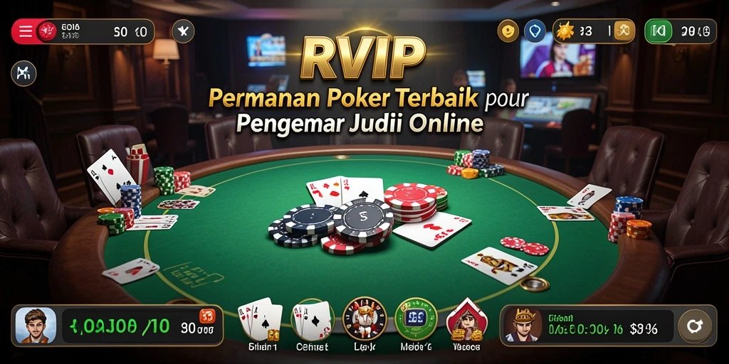 Tampilan gameplay RVIP yang menarik dan seru saat bermain Poker.